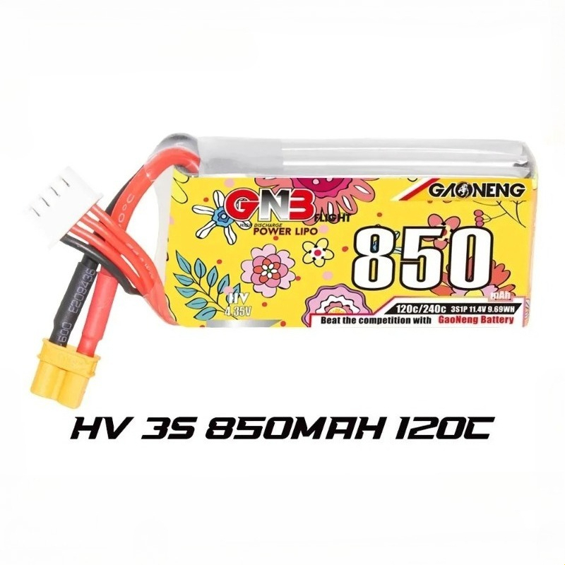1pcs 새로운 GNB LiHV 3S 11.4V 850 - Drone Racing Battery 리뷰 및 가격