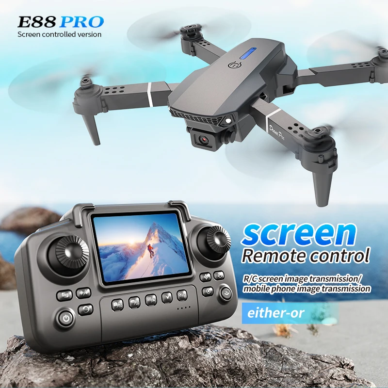 전문가용 E88 PRO 드론, 화면 탑재 8K HD 카 - Drone Racing Camera 리뷰 및 가격
