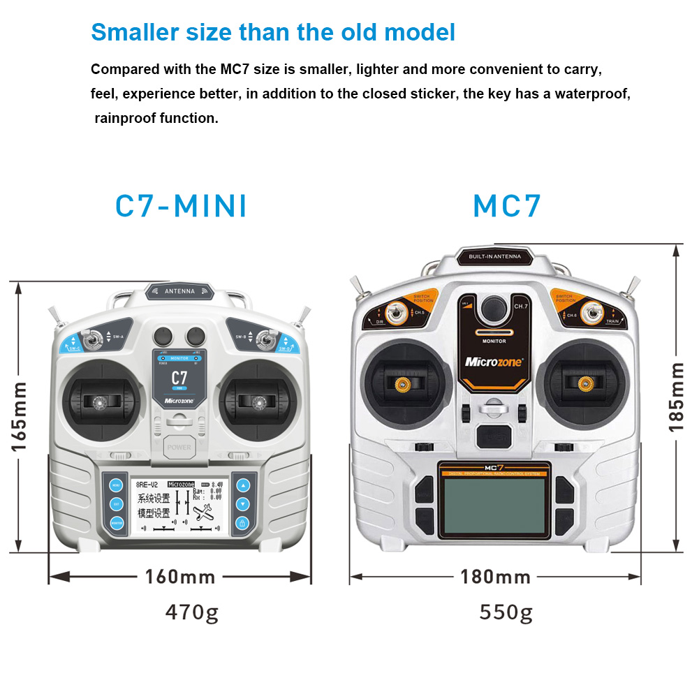마이크로존 MC7 컨트롤러 C7 미니 송신기 2.4G  - Drone Racing Receiver 리뷰 및 가격